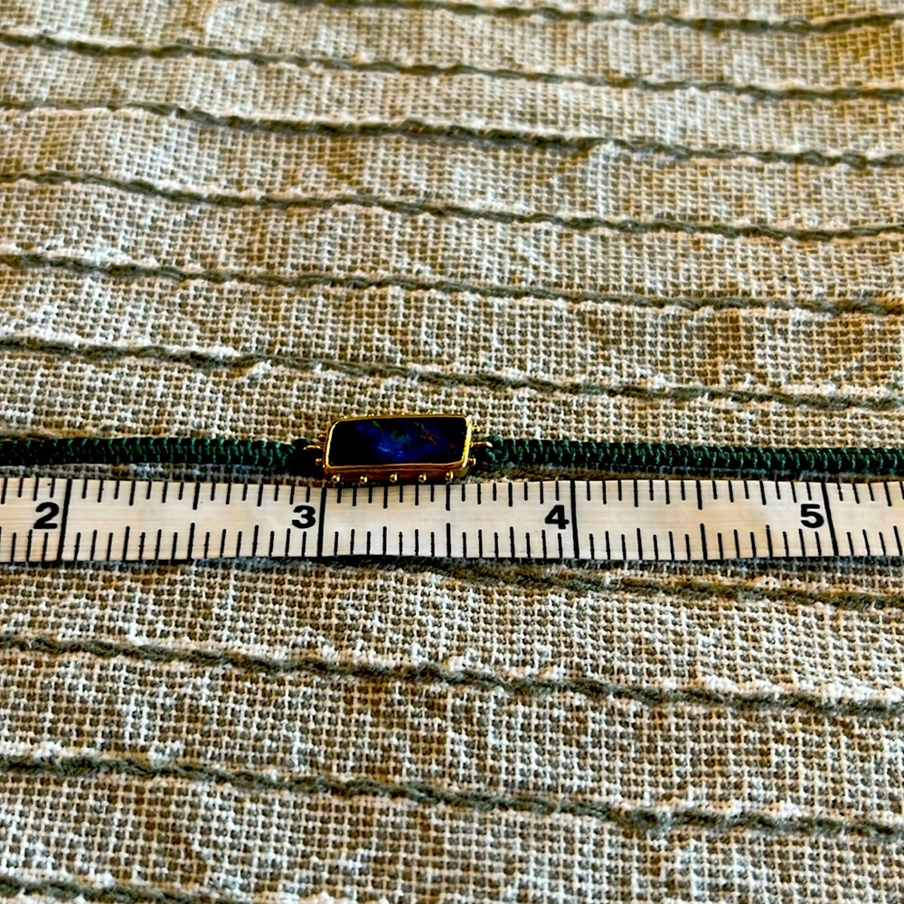 Brooke Gregson 18k yellow gold opal silk cord bracelet